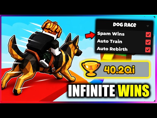 🏆 Dog Race Script - INFINITE WINS, AUTO TRAIN, REBIRTH