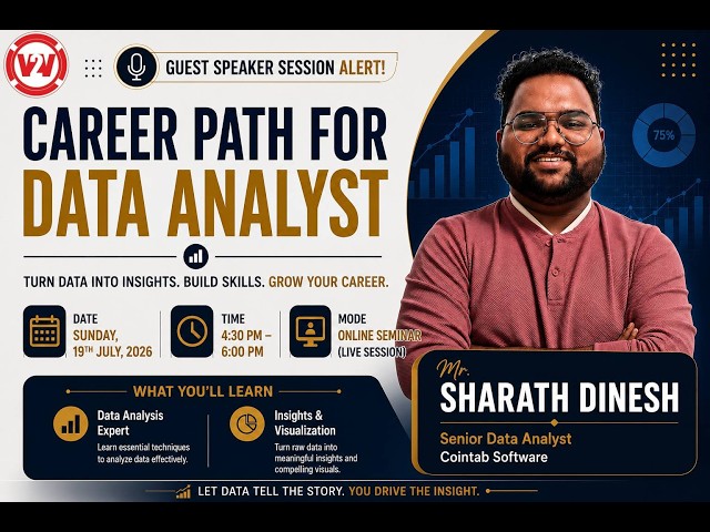 Career Path for Data Analyst | Guest Speaker Session ft. Sharath Dinesh