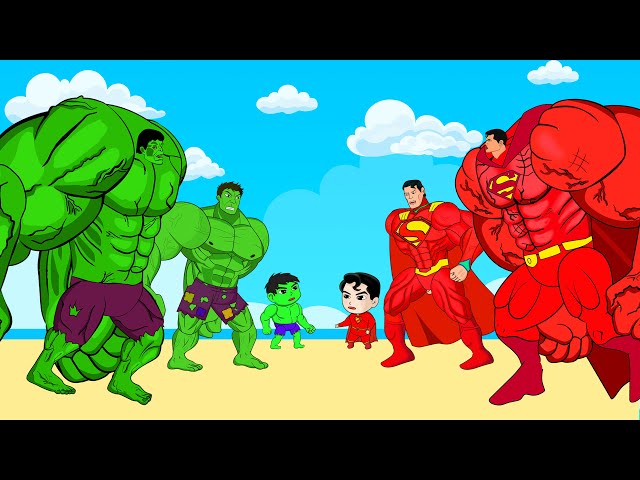 Evolution Of HULK vs Evolution Of SUPER MAN RED HULK: Monsters Ranked From Weakest To Strongest