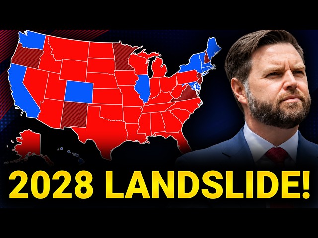 My Updated 2028 Election Map Prediction (Vance vs AOC)