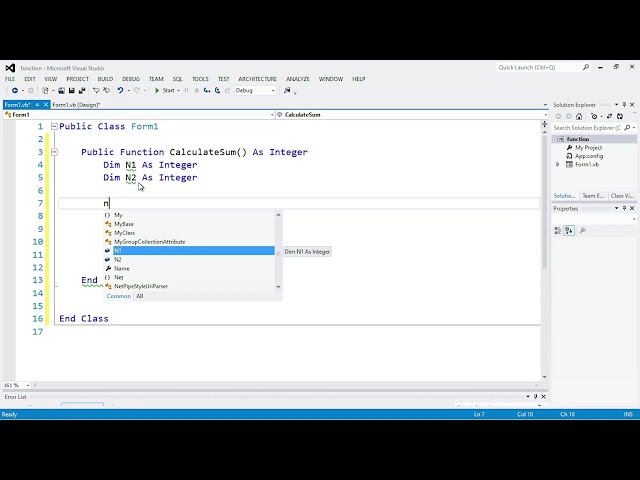 How to create a Function | vb.net | principles of computer programming