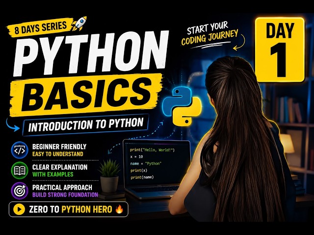 Python Se AI Tak Day 1 | Python Introduction for Beginners | First Python Program