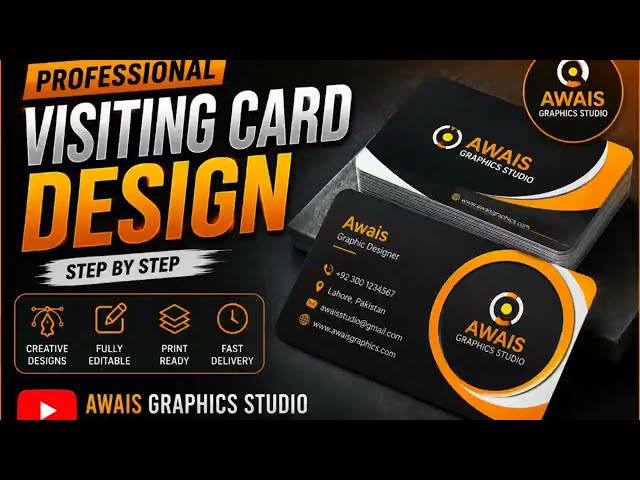 How to create Professional Visiting Card #coreldraw #visitingcard #design 