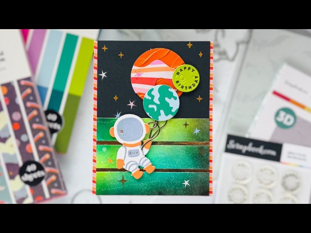 How to Make an Adorable Space-Themed Birthday Card!