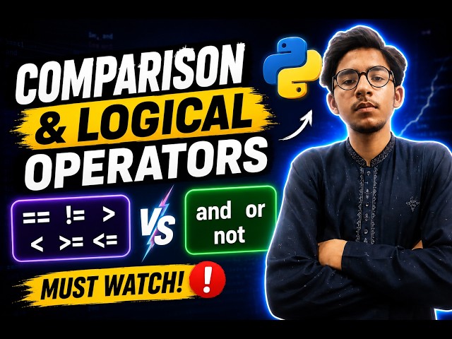 Comparison & Logical Operators in Python Explained in Urdu | Python Tutorial #5
