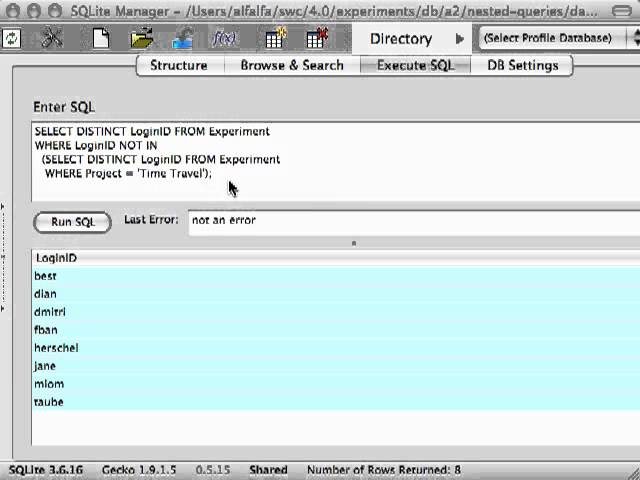 Databases - Episode 8 - Nested Queries