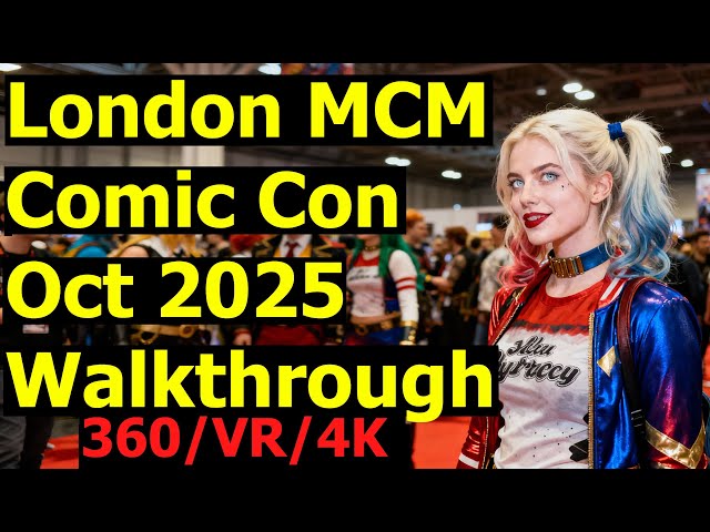 360° VR 4K Walkthrough: London MCM Comic Con 2025 Artists' Alley - Immersive Cosplay & Art Tour!