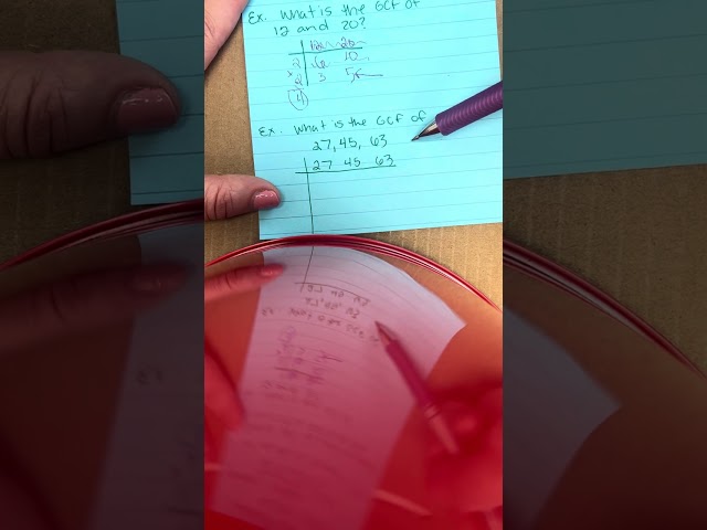 Math Hacks- Greatest Common Factor 