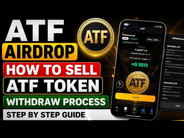ATF Airdrop Latest Update | ATF Withdraw Process | Sell ATF Token | 1 ATF Price | ATF USDT Swap