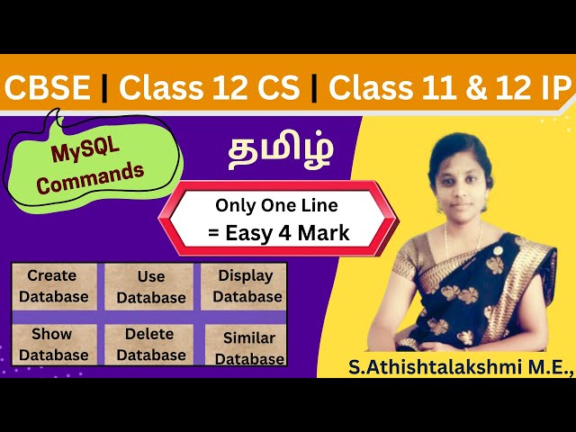 MySQL Database Commands Explained | Sure 4 Marks | Class 11 & 12 | CS | IP
