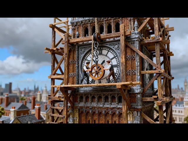 How BIG BEN Was Built ⏱️Epic Miniature Stop Motion Construction | ASMR History