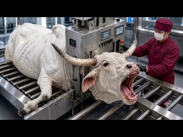 Inside the White Brahman Bull Horn Factory | How Luxury Croc-Embossed Leather Skirts Are Made
