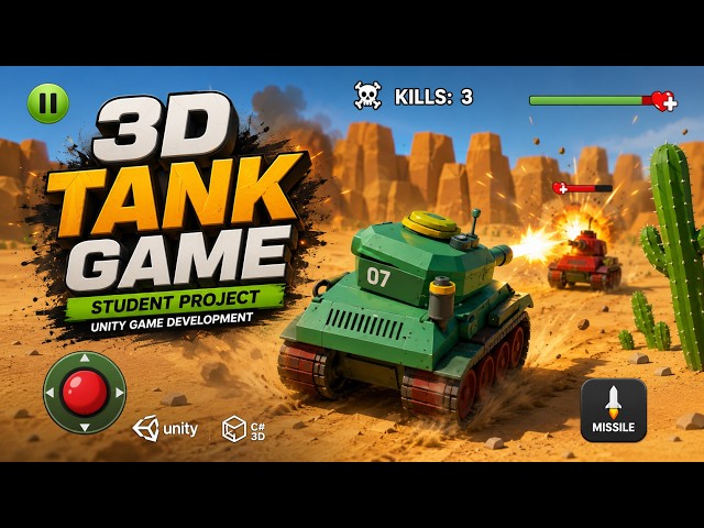 3D Tank Game | Student Project | Unity Game Development | AAFT School of Animation