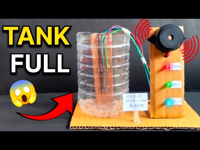 Water Overflow Alarm Using LED & Buzzer | DIY Smart Water Saver 