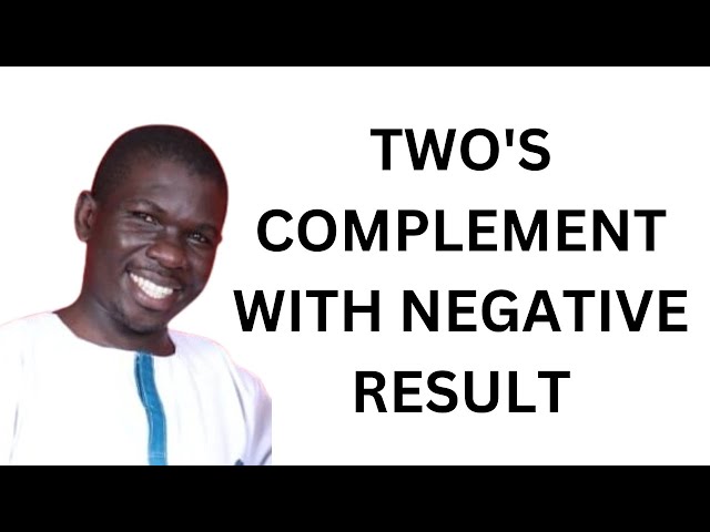 How to perform a twos complement sum with a negative result expected..