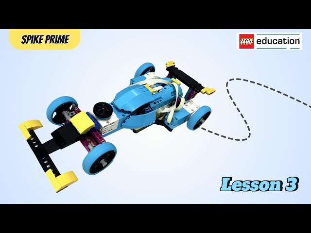 【 Lesson 3 】How to Move your own Lego Racing car｜Tutorial｜Spike Prime