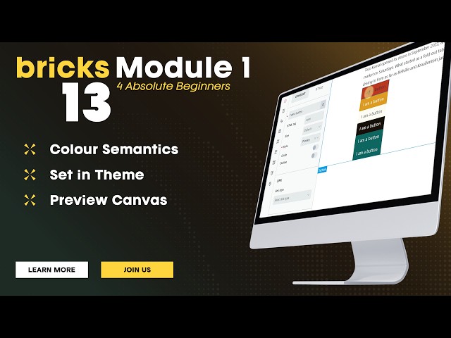 Learn Bricks WordPress #13 ► Semantic Colours  ∫  Total Beginners Tutorial 2026