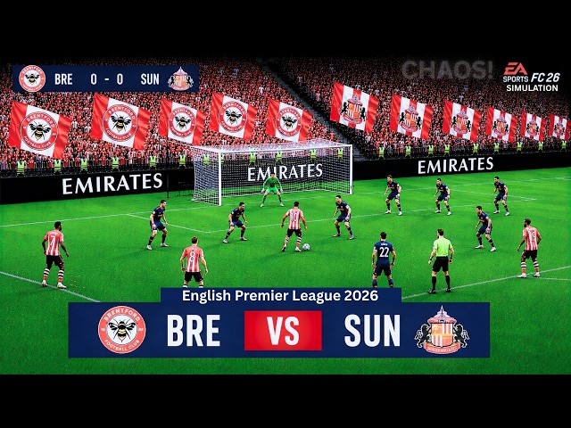 5 Sep, 2026 | BRE vs SUN | Premier League 2026 | EPL 2026-2027 | FC26 4k60fps Simulation |