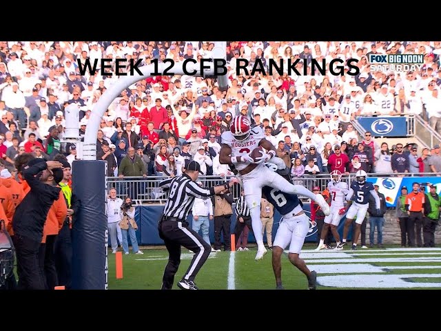 🏈 College Football Week 12 Top 25 Rankings | Playoff Race Heating Up! (2025)