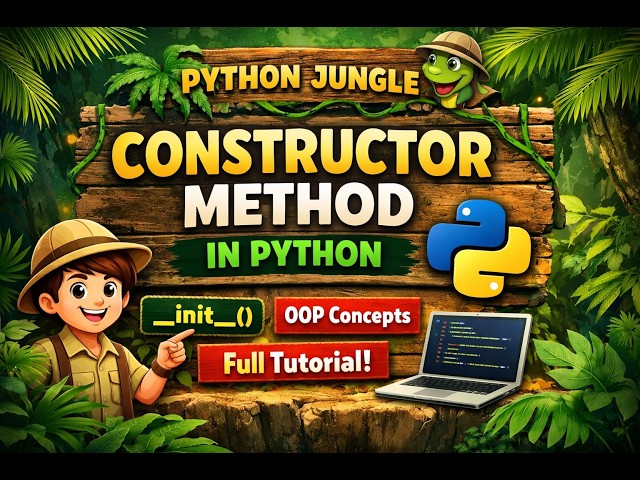 Constructor Method in Python (OOPs) Explained | init() Full Tutorial | Python Jungle 🌴