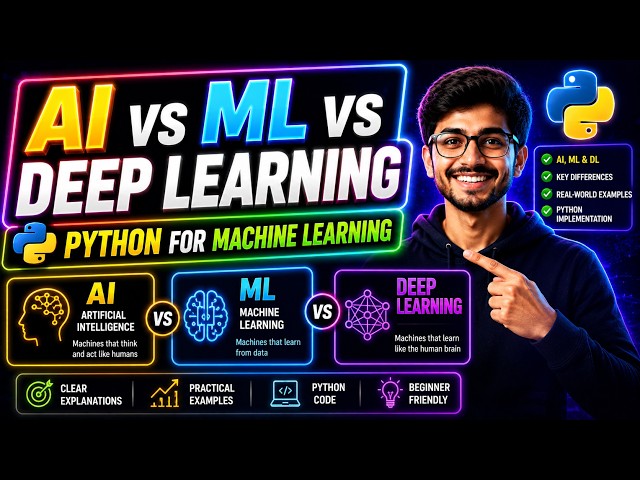 AI vs ML vs Deep Learning | Python for Machine Learning