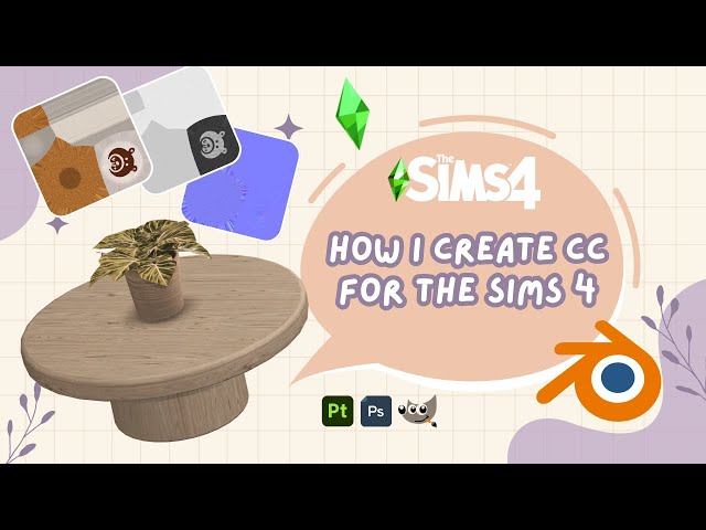 HOW I CREATE CC FOR THE SIMS 4 (MODELING, TEXTURING, NORMAL&SPECULAR MAPS) | Tutorial | THE SIMS 4