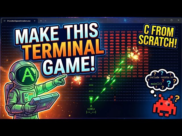 Space Invaders in terminal using C from scratch ( Bangla )
