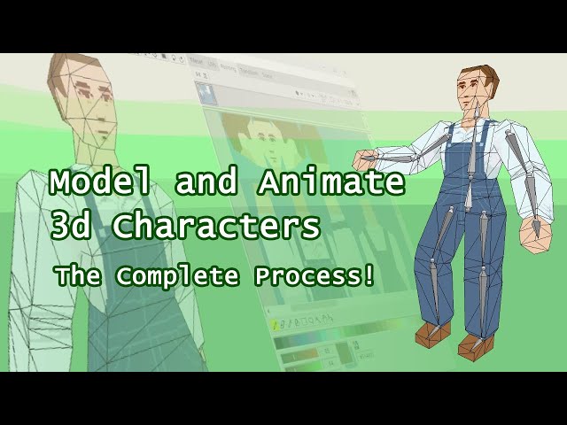Model and animate a 3d character in Crocotile 3D