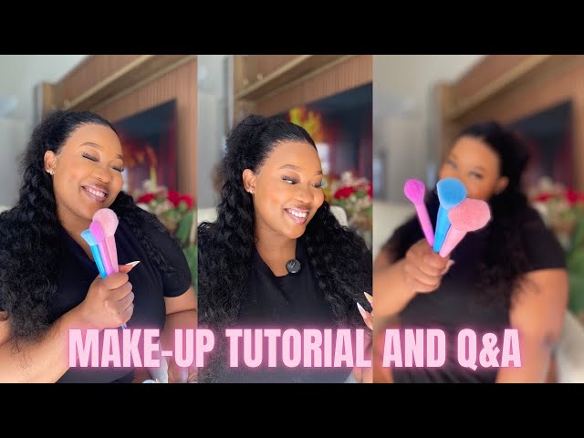 GET TO KNOW MORE ABOUT ME WHILE WE DO MAKEUP||Q&A||Makeup tutorial||South African YouTuber.