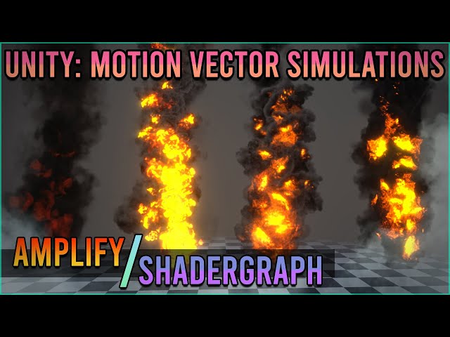 Unity: Motion Vector Simulation Shader for Fire/Smoke. (+Blender for textures)