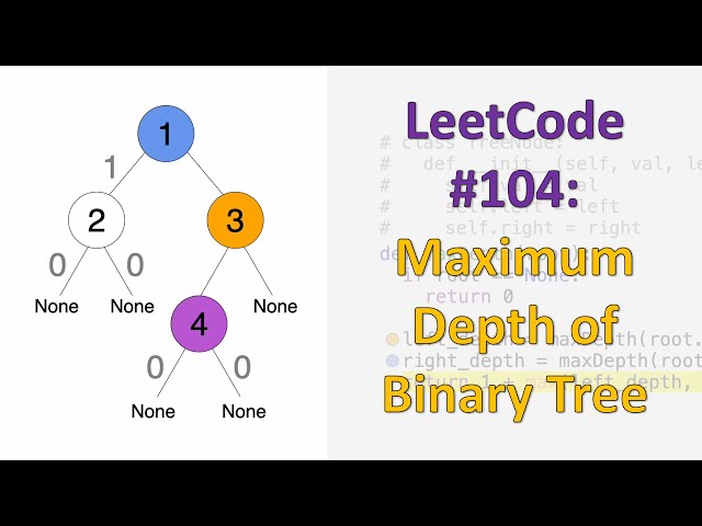 LeetCode #104: Maximum Depth of Binary Tree | Recursive DFS