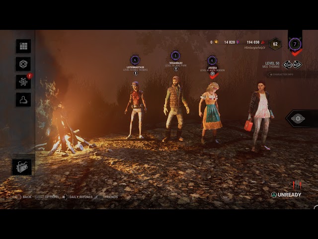 Dead by Daylight 4.5.0 Updated queue look PS5 HDR