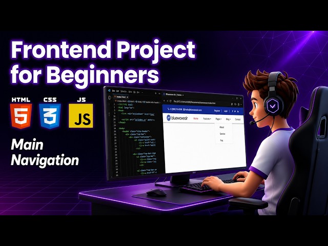 EP 03: Home - Responsive Main Navigation with Dropdowns (HTML CSS JS)