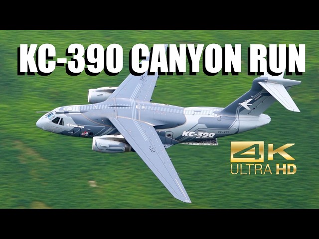 HUGE JET vs. CANYON! KC-390 First Ever Mach Loop Run