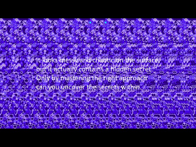 Magic Eye‑style autostereograms–images that hide a random object when you focus your eyes correctly.