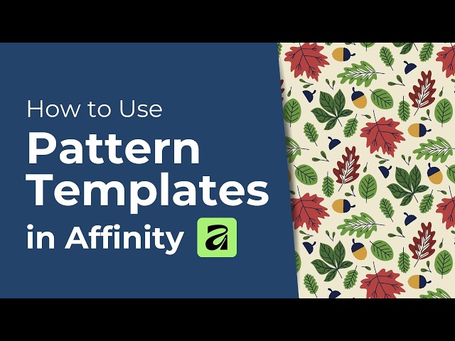 How to use Seamless Pattern Templates in Affinity