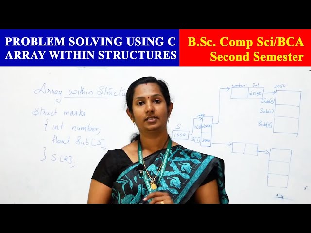 Problem Solving Using C  Array within Structures | Dept. of Computer Science | Christ OpenCourseWare