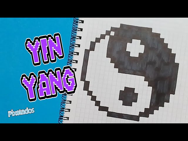 COMO DIBUJAR YIN YANG PIXEL ART - PIXELADOS