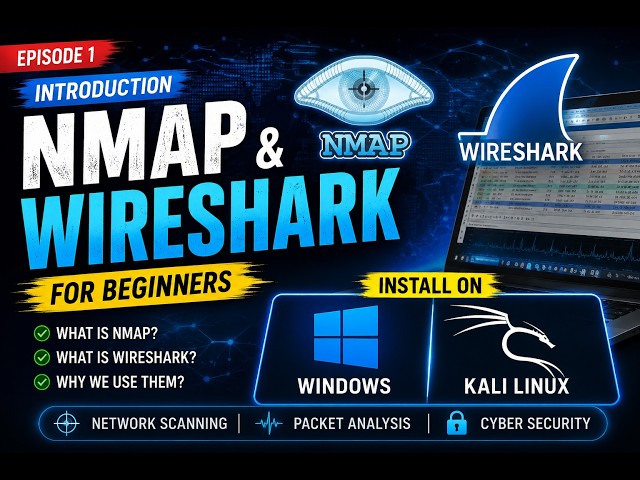 Nmap & Wireshark Tutorial for Beginners | Install on Windows & Kali Linux (2026)