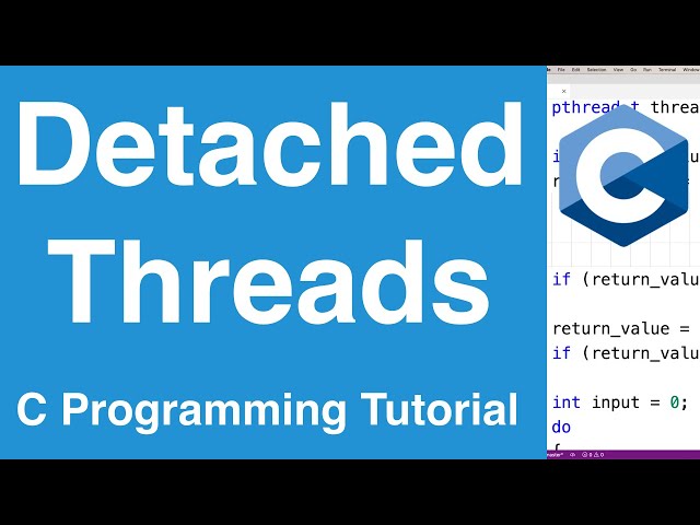 Detached Threads (pthreads) | C Programming Tutorial