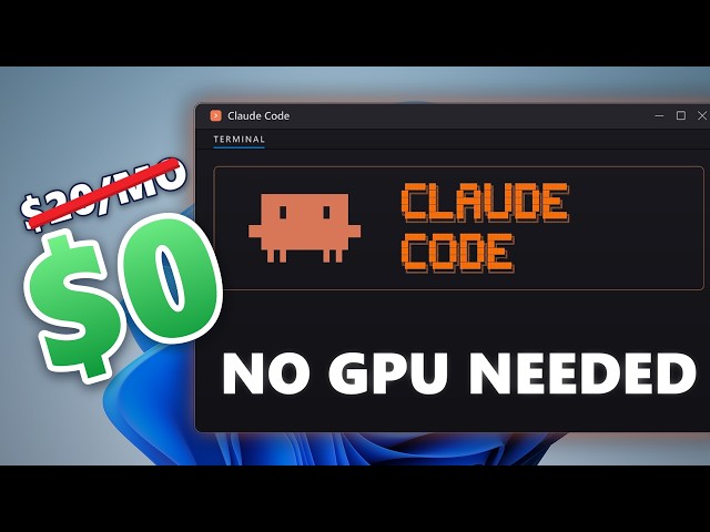 Run Claude Code for FREE on Windows 11 — No GPU Needed (2026)