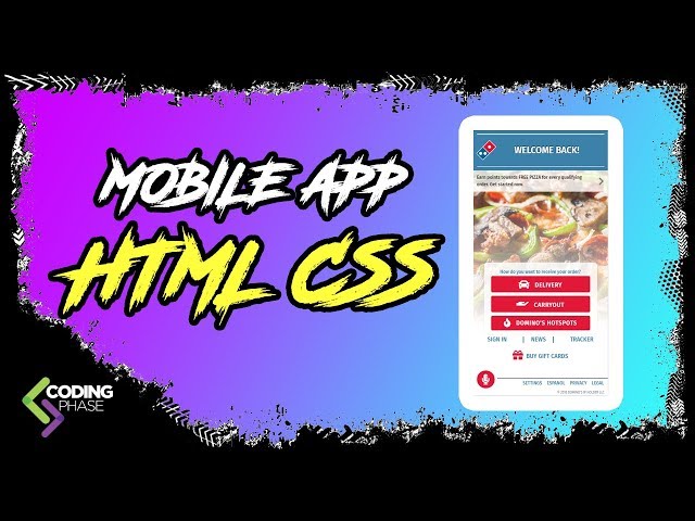 web deveveloper challenge #7 - Build mobile app with HTML & CSS | #CodingPhase