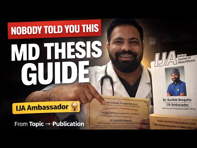 How to Select a Thesis Topic in MD Residency — Nobody Told You This ! 