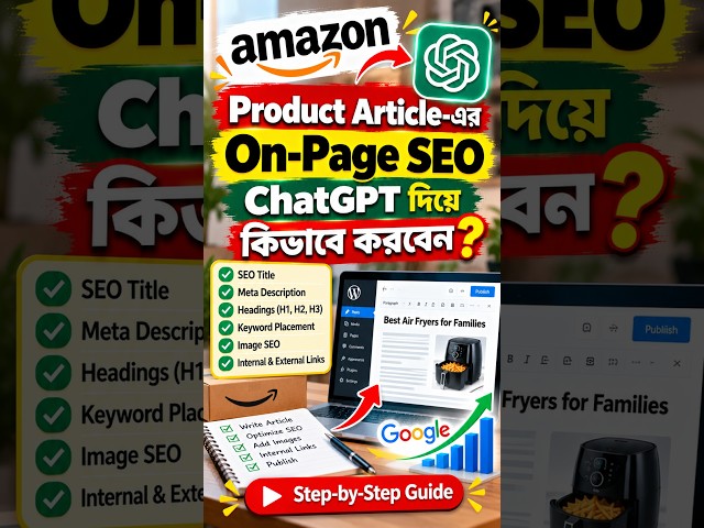 Amazon Product Article-এর On-Page SEO ChatGPT দিয়ে কিভাবে করবেন?