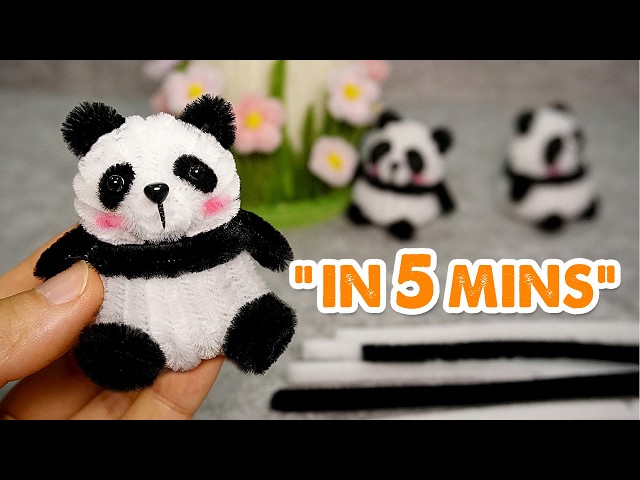 How to make a Cute Panda out of pipe cleaners | Simple Animal pipe cleaner