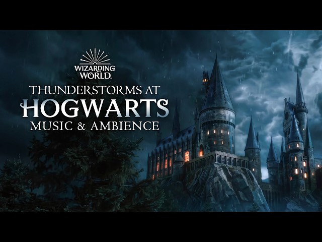 Harry Potter | ⛈️ Hogwarts Thunderstorms with Peaceful Rain and Emotional Music, ✋Human/Fan-Made 4K
