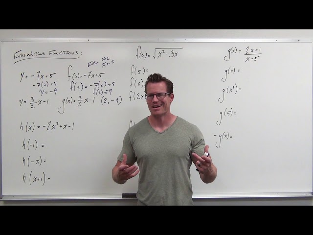 How to Evaluate Functions (Precalculus - College Algebra 3)