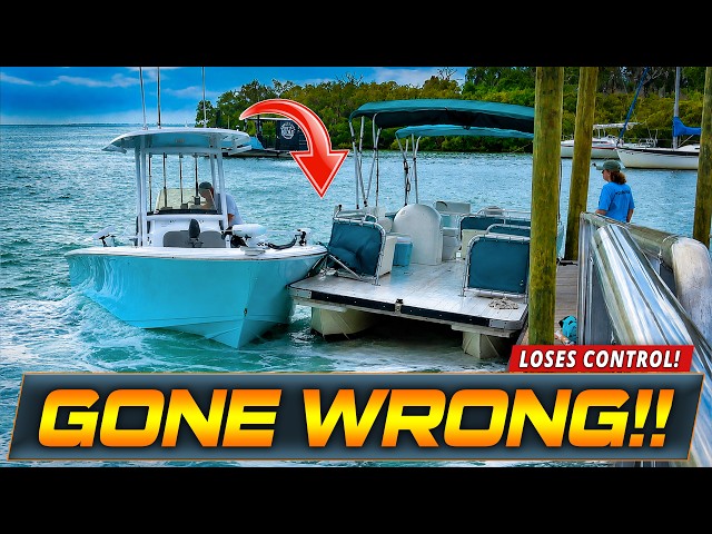 CAPTAIN LOSES CONTROL AND SLAMS INTO ANOTHER BOAT! | ANCLOTE BOAT RAMPS | WAVY BOATS
