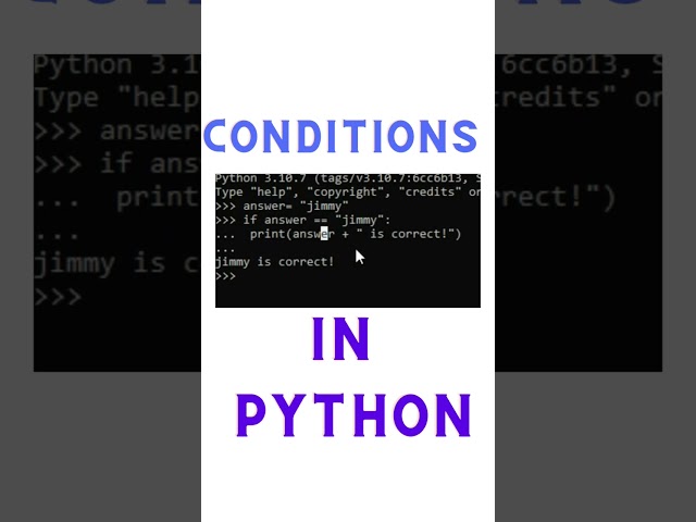Conditions in Python