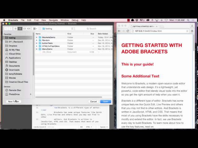 Adobe Brackets Overview and Tutorial